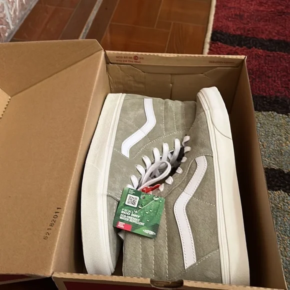 Vans Sk8 hi pig suede moss gray